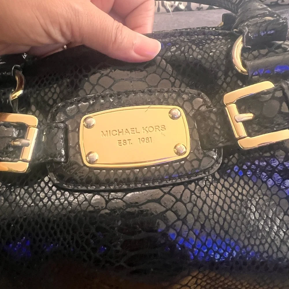 Michael Kors Hamilton EW Large Embossed Satchel